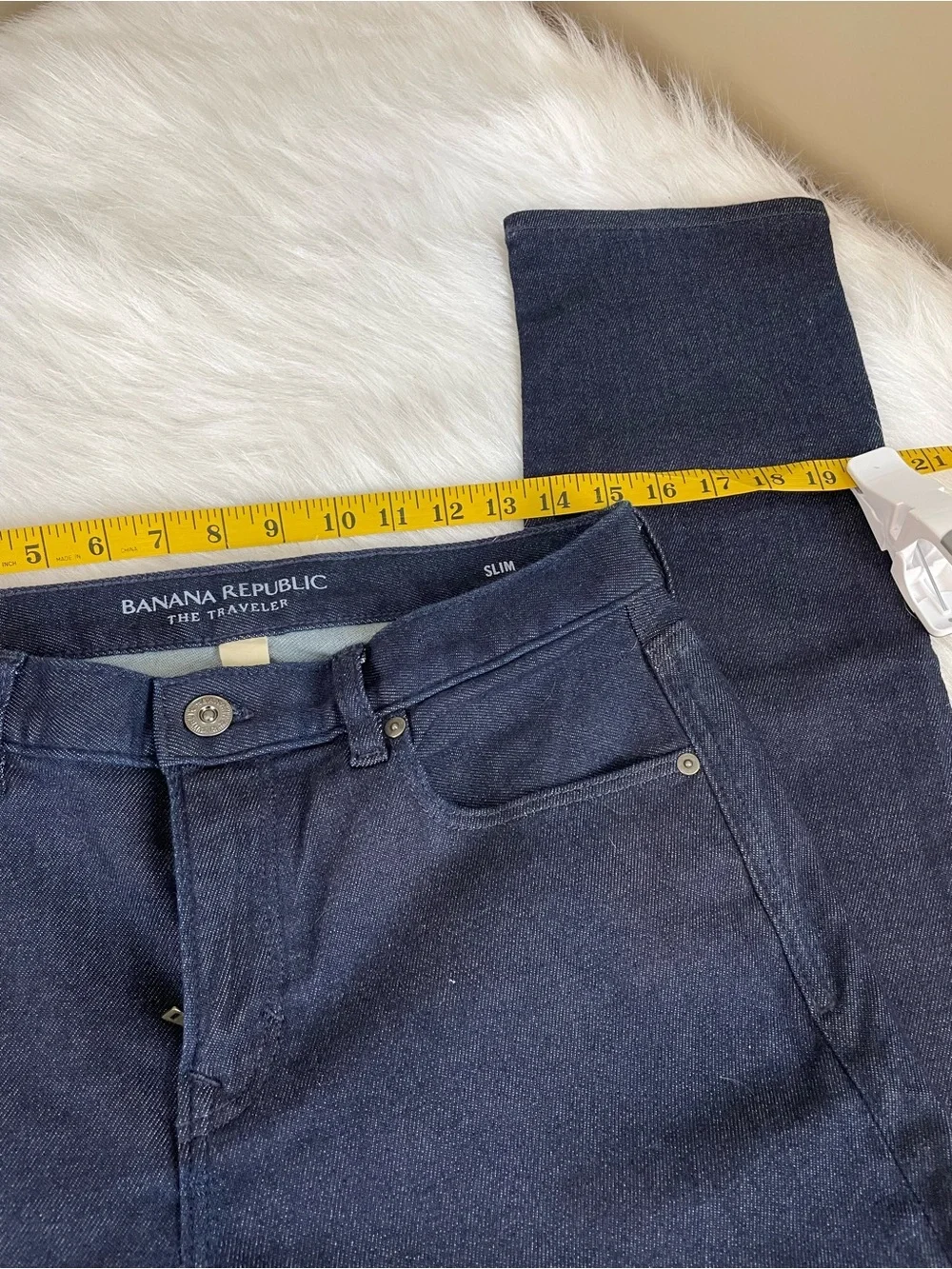 Two pair Banana Republic Men’s Dark Blue Jeans - The Traveler 30 x 32